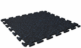 Athletic Textiles Kodiak Ready-Lock 2'x2'x3/8" interlocking tile with blue flecks, ideal for gym flooring.
