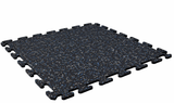 Athletic Textiles Kodiak Ready-Lock 2'x2'x3/8" interlocking tiles—blue/white fleck, ideal for gym flooring.
