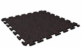 Kodiak Ready-Lock 2'x2'x3/8" Interlocking Tiles by Athletic Textiles—commercial gym flooring with red speckles.