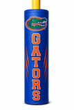 Kodiak Sports Goal Post Padding: blue, padded with GATORS, orange lightning bolts & logo—protects football athletes.