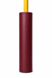 Kodiak Sports, LLC Goal Post Padding in maroon covers a yellow pole, shown against a white background.