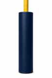 Kodiak Sports, LLC Goal Post Padding: navy blue with a yellow pole for athlete protection.