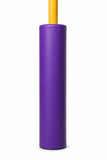 Kodiak Sports, LLC Goal Post Padding in yellow wraps a tall cylindrical pole on a white background.