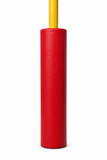 Kodiak Sports, LLC Goal Post Padding: tall red foam cylinder wraps around a yellow pole; football use.