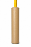 Kodiak Sports, LLC Goal Post Padding in tan is wrapped around a yellow pole against a white background.