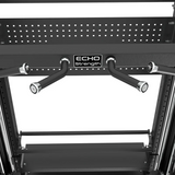 Echo Kodiak Echo Half Rack Functional Trainer 51003 with pull-up bar, angled handles & perforated support beams.