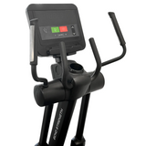 Close-up of the Echo Kodiak Echo Elliptical Machine 02004 console with display, buttons, and handlebars for cardio.