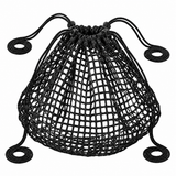 Kodiak Sports Robot Capture and Containment Netting—a black mesh bag with four looped cords, shown on white.