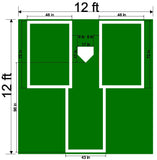 12' x 12' Pro MLB Nylon Synthetic Turf Catcher's Box & Batting Mat