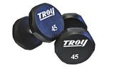 Troy 12 Sided Urethane Commercial Dumbbells