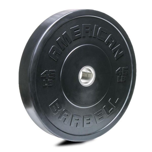 American Barbell Sport Rubber BLACK Bumper Plates (lbs)