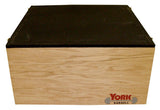 York Barbell Plyo Boxes feature a black top and logo, ideal for versatile plyometric exercises and easy stackable storage.