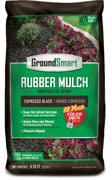 GroundSmart Rubber Mulch - 37.5lb Individual Bags (1875 lbs total)