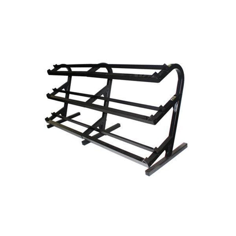 Troy Barbell 3 Tier Dumbbell Rack (T-DR3) holds 15 pairs; black metal, shown on a white background.