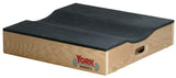 York Barbell Plyo Boxes by York Barbell feature a black top and handle, designed for lifting support.