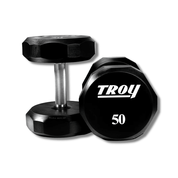Troy 12 Sided Urethane Commercial Dumbbells